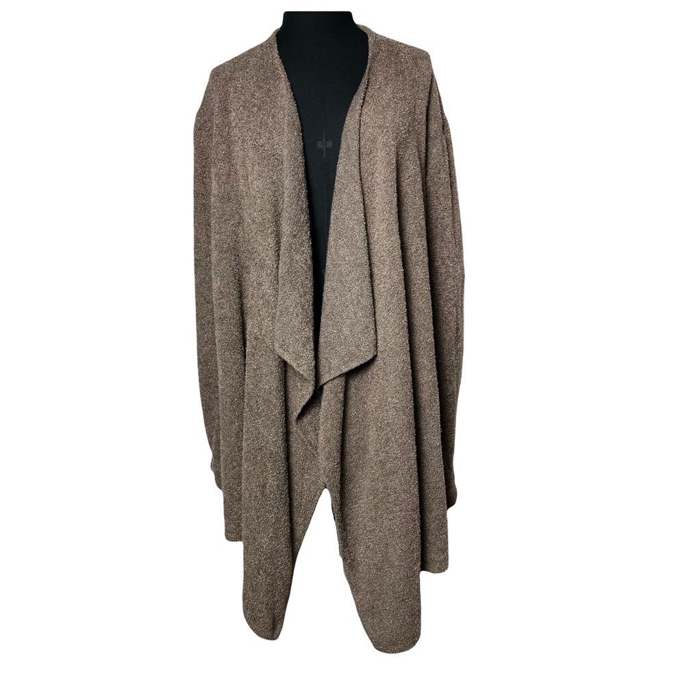 Barefoot Dreams | Brown Bamboo Chic Lite Calypso Wrap Open Cardigan, L/Xl